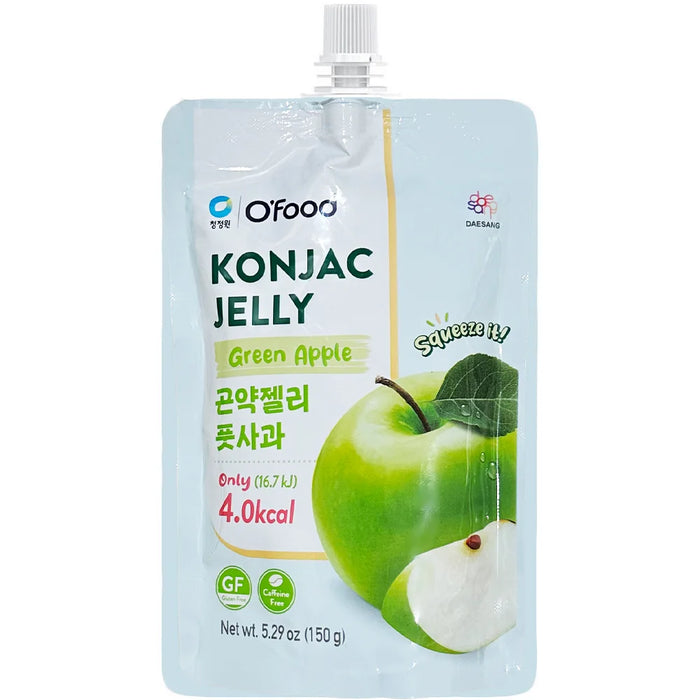 O`food Konjac Jelly Apple Drink 清净园低卡蒟蒻吸吸果冻苹果味 150g