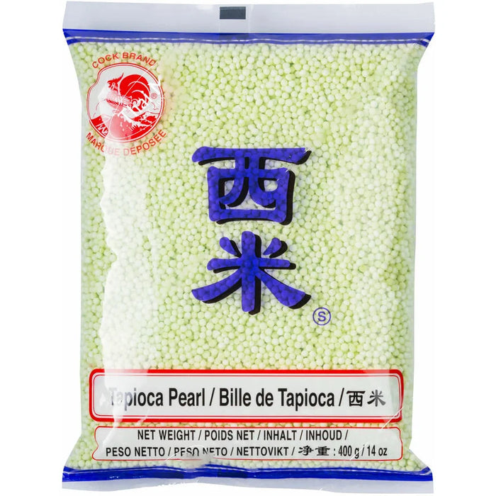 Cock Brand Tapioca Pearl with Pandanus 鸡标牌西米潘丹味 400g