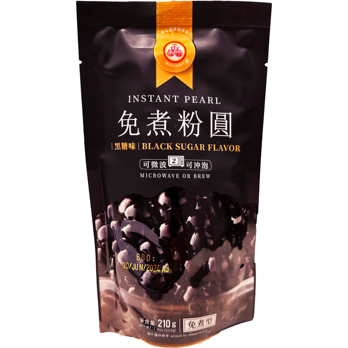 Wufuyuan Tapioca Pearl Black Sugar Flavor 五福圆珍珠粉圆黑糖味 210g