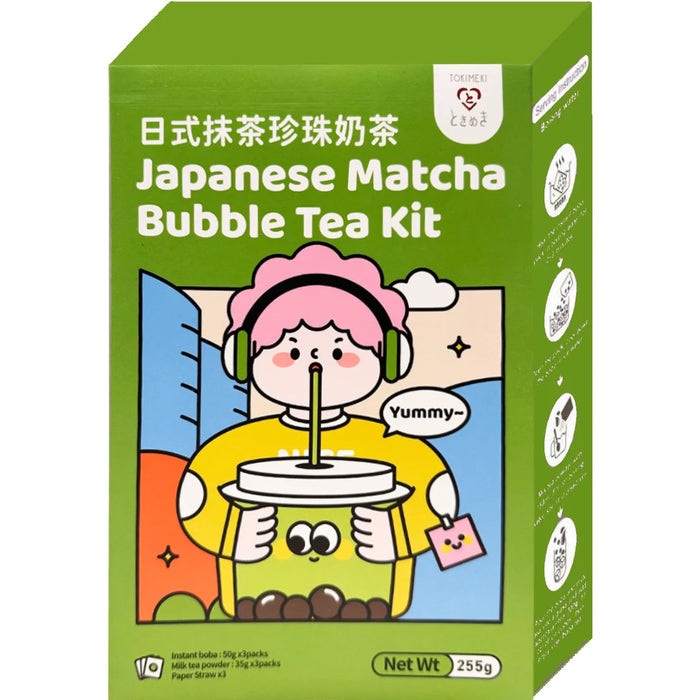 Tokimeki Japanese Matcha Bubble Tea Kit 日式抹茶珍珠奶茶包 255g