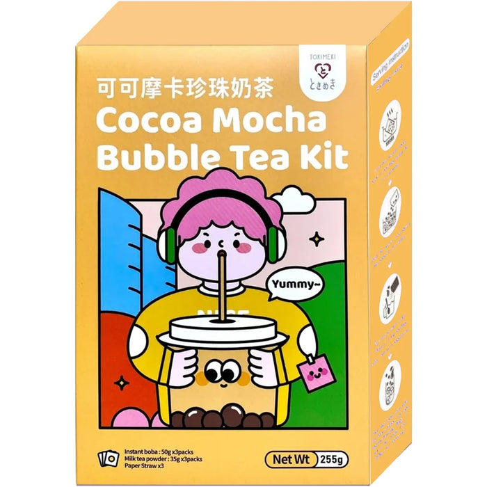 Tokimeki Cocoa Mocha Bubble Tea Kit 可可摩卡珍珠奶茶包 255g