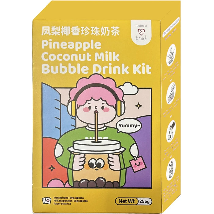 Tokimeki Pineapple Coconut Milk Bubble Tea Kit 凤梨椰香珍珠奶茶包 255g