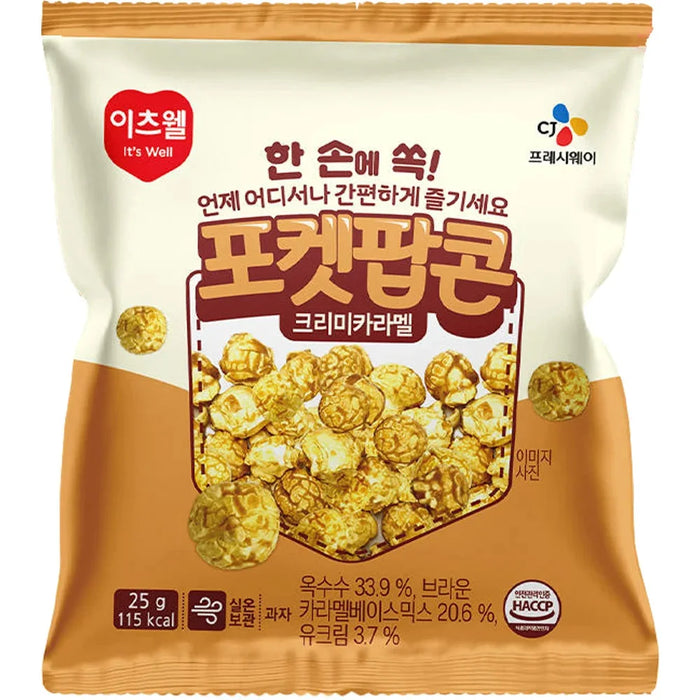 CJ Caramel Pocket Popcorn 希杰焦糖味玉米花 25g