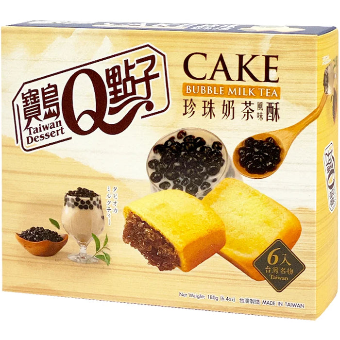Taiwan Dessert Bubble Tea Cake 宝岛Q点子珍珠奶茶风味酥 180g