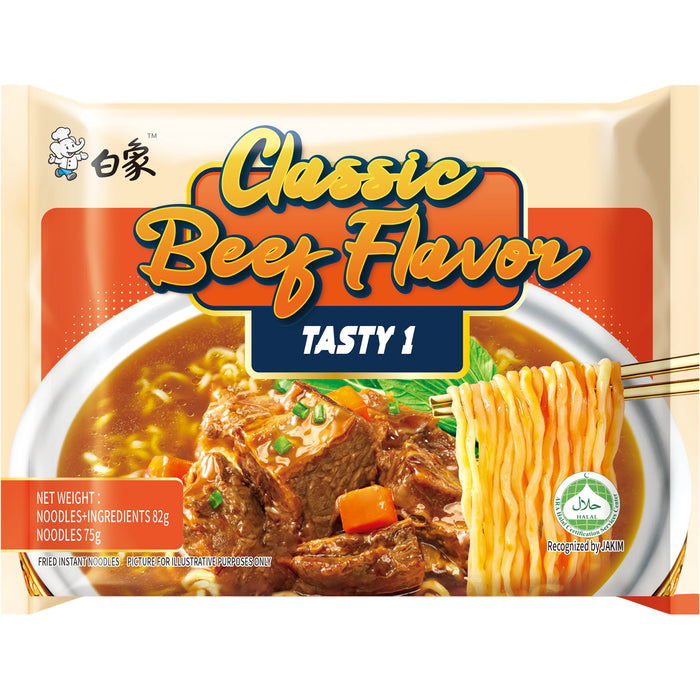 Baixiang Classic Beef Flavour Noodles 白象经典牛肉味面五连包 82g*5