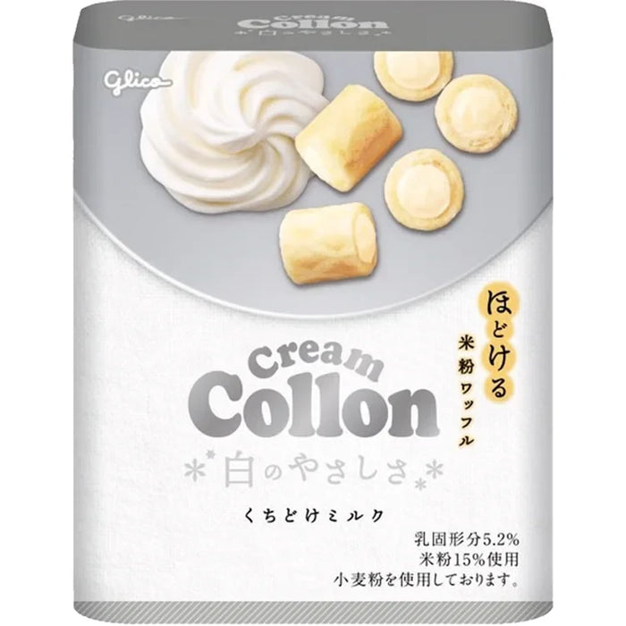 Glico White Cream Collon Melty Milk Flavour 格力高奶油蛋卷注心饼干 48g