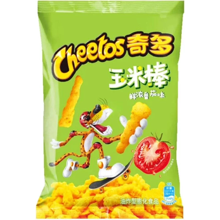 Cheetos Corn Snacks Tomato Flavour 奇多美式鲜浓番茄味玉米棒 90g