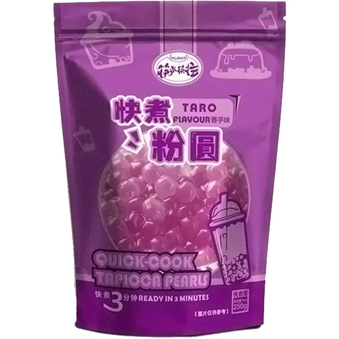 KLKW Quick-cook Tapioca Pearls with Taro Flavour 筷来筷往快煮粉圆香芋味 250g