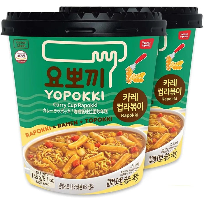 Youngpoong Yopokki Curry Rapokki Cup 咖喱饭味拉面炒年糕 145g