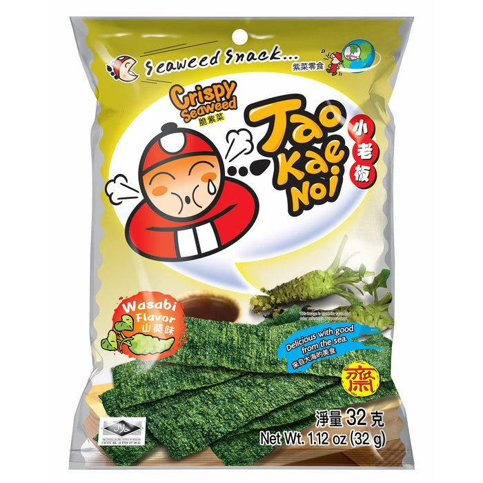 Tao Kae Noi Crispy Seaweed Wasabi Flavour 小老板脆紫菜芥末味 32g