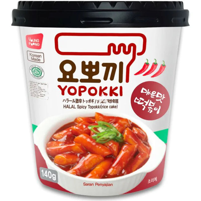 Youngpoong Yopokki Halal Spicy Topokki 清真辣味炒年糕 140g