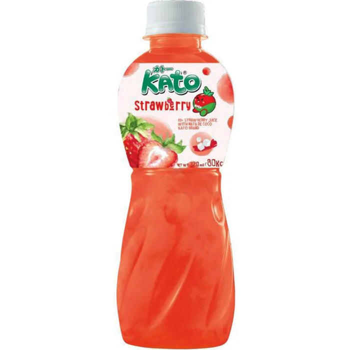Kato Strawberry Drink with Nata de Coco 草莓味椰果饮料 320ml