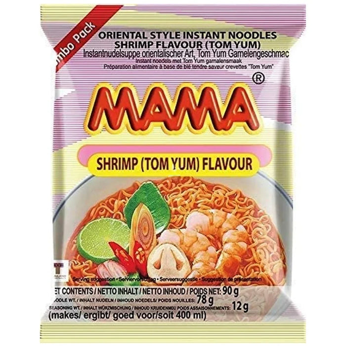 Mama Noodle Shrimp (Tom Yum) Flavour 妈妈牌冬阴功虾味面 90G