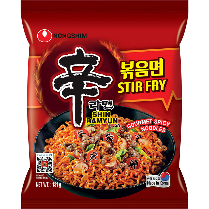 Nongshim Stir-Fried Shin Ramen Noodles 农心辛拉面炒面 131g