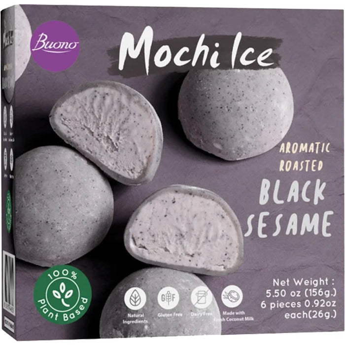 Buono Mochi Ice Cream Black Sesame Flavours 黑芝麻味麻糬冰淇淋 156g
