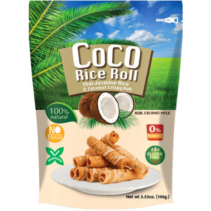 Kaset Thai Jasmine Rice & Coconut Crispy Roll 泰国椰子脆米卷 100g