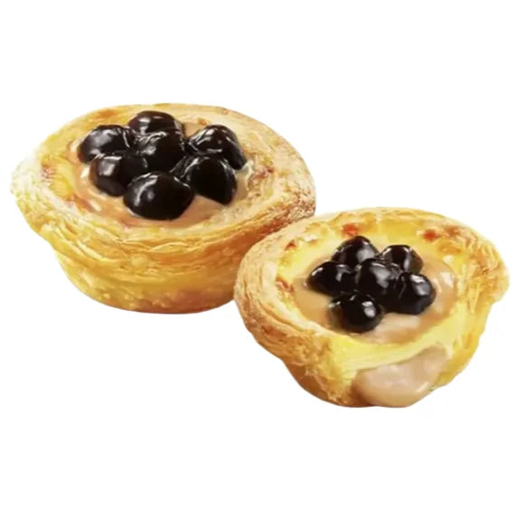Portuguese Egg Tarts with Brown Sugar Boba 黑糖珍珠葡式蛋挞 2st