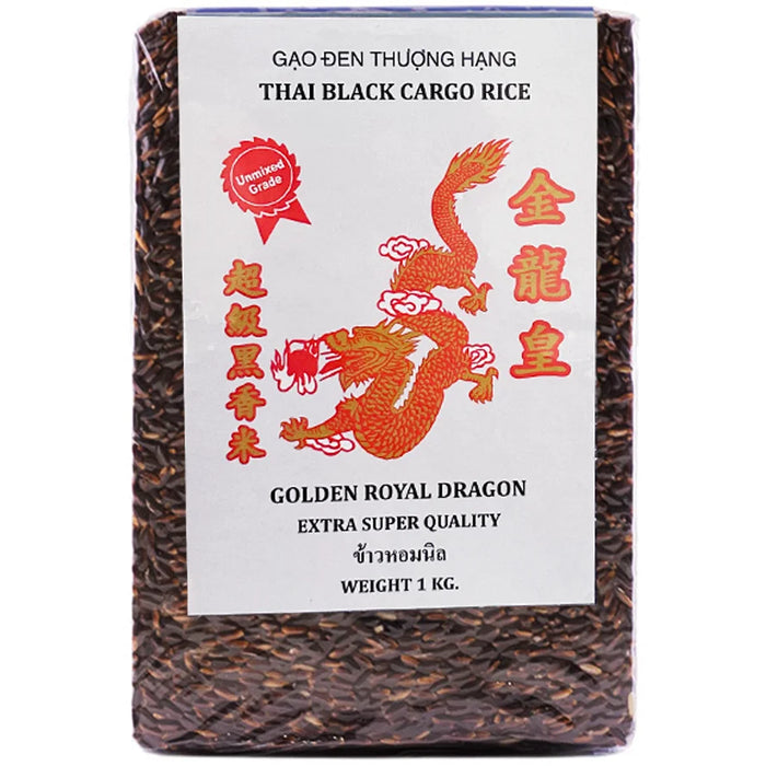 Golden Royal Dragon Thai Black Cargo Rice 金龙黄泰国黑米 1kg
