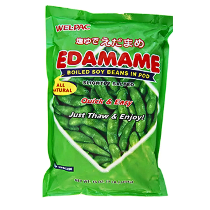 Wel-Pac Edamame Boiled Salted Soy Beans 冷冻日本淡盐毛豆夹 454g