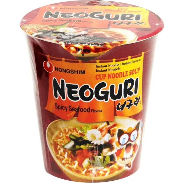 Nongshim Seafood & Spicy Neoguri Cup Noodles 农心辣海鲜味拉面(杯装) 62g