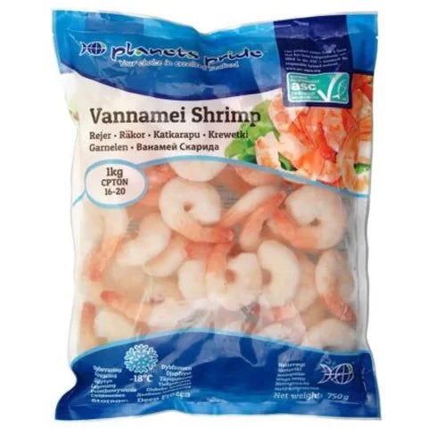 "Planets Pride" Vannamei Shrimp Cooked 16-20  水煮淡水白虾 750g