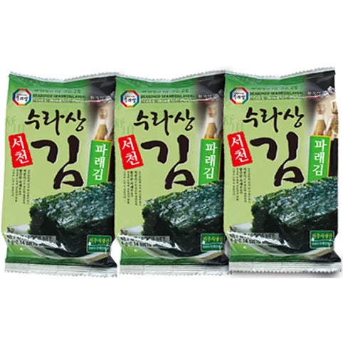 Surasang Seasoned Seaweed Sushi Nori 韩国烤海苔片 3*4g