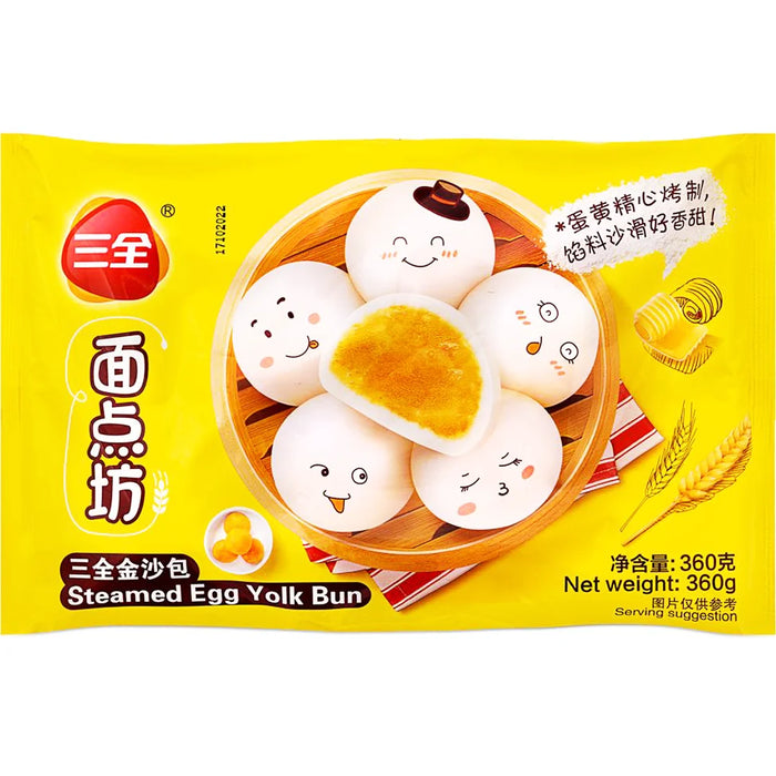 San Quan Steamed Egg Yolk Bun 三全面点坊金沙包 360g