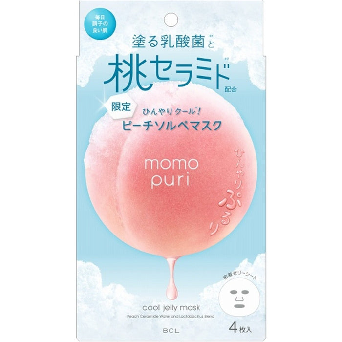 BCL Momopuri Cool Jelly Mask 乐玩美研蜜桃冰爽乳酸菌面膜 4 pieces