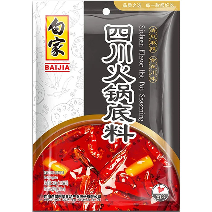Baijia Spicy Hot Pot Seasoning 白家四川火锅底料 200g