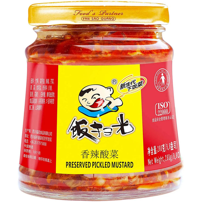 FSG Spicy sour pickled cabbage 饭扫光香辣酸菜 280G