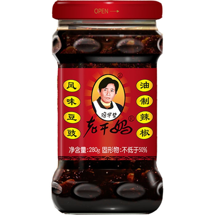 Lao Gan Ma Chiliolja Sås med Fermenterade Svarta Bönor 280g
