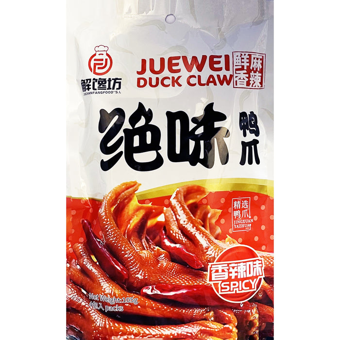 Jiechanfang Spicy Duck Foot 解馋坊绝味鸭爪香辣味 105g
