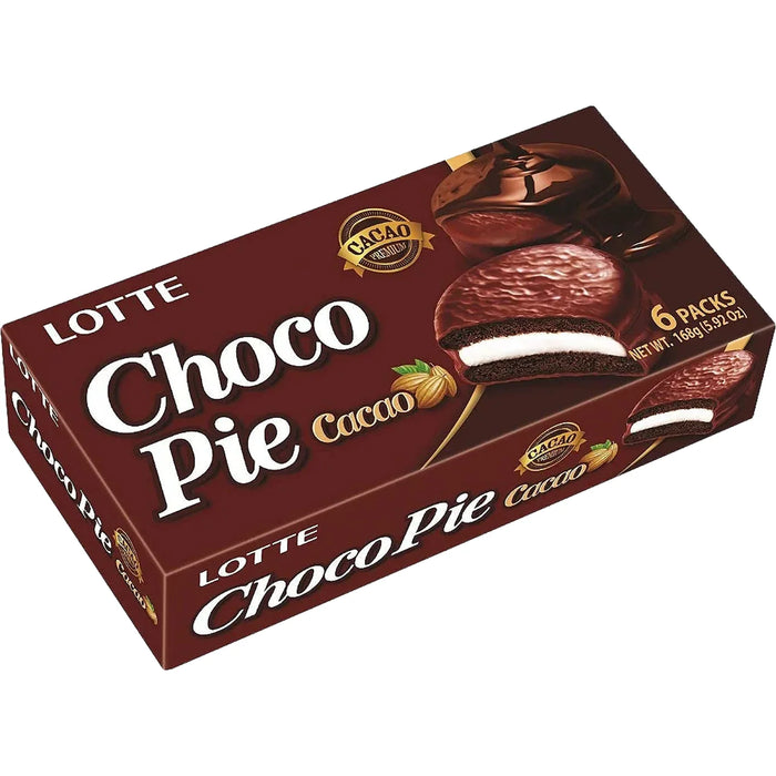 Lotte Cacao Choco Pie 乐天可可巧克力奶油派 6 pack 168g