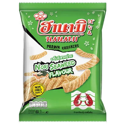 Hanami Prawn Crackers Nori Seaweed Flavour 卡乐美海苔味虾条 60g
