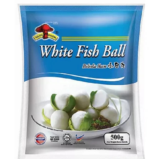 Mushroom Brand Small White Fish Ball 蘑菇牌鱼丸 500g
