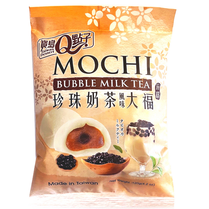 Taiwan Dessert Bubble Milk Tea Mochi 宝岛Q点子珍珠奶茶大福 120g