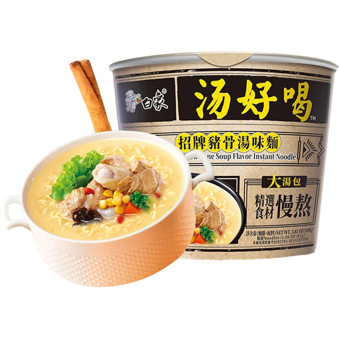 Bai Xiang Instant Noodles Pork Bone Flavour 白象汤好喝招牌猪骨浓汤味面 108g