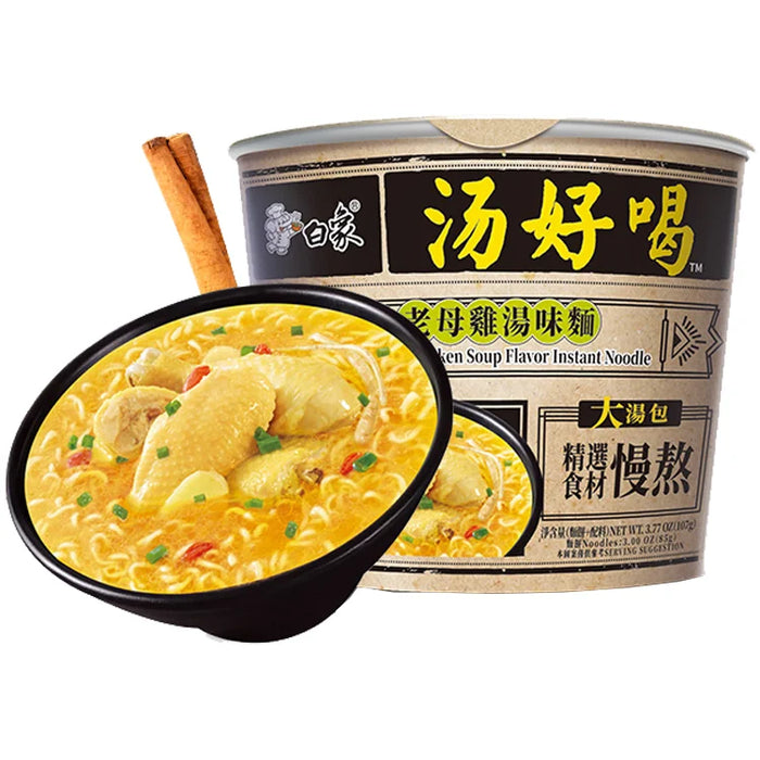Bai Xiang Instant Noodles Chicken Soup Flavour 白象汤好喝老母鸡汤味面 107g