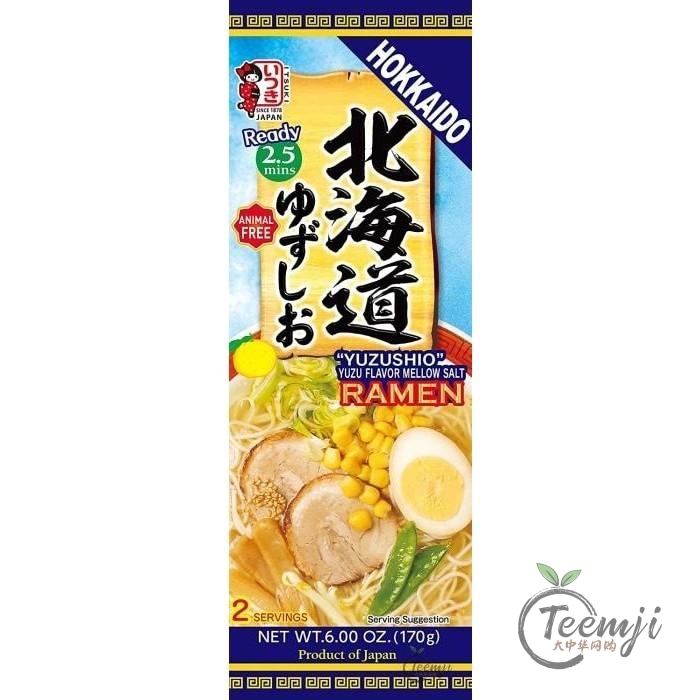 Itsuki Hokkaido Yuzu Flavor Mellow Salt Ramen 170G Noodle