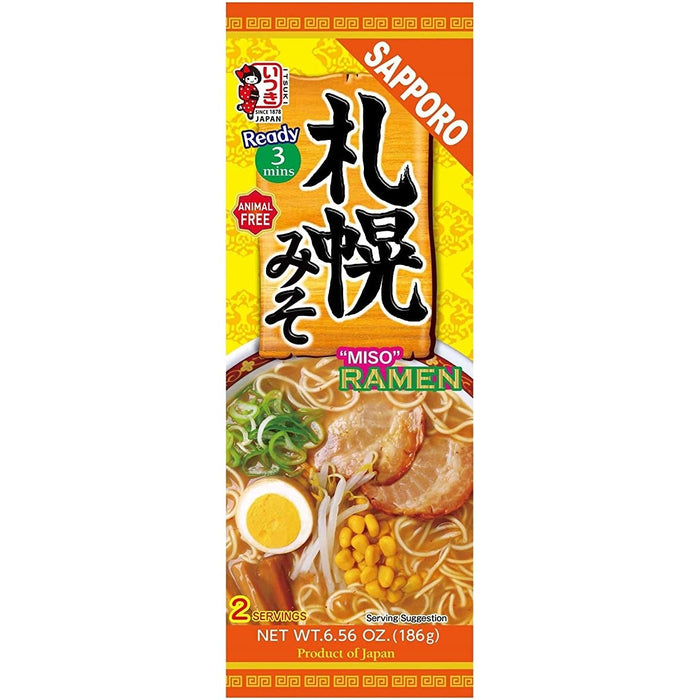 Itsuki Sapporo Miso Ramen Noodles  五木札幌味增拉面 186g