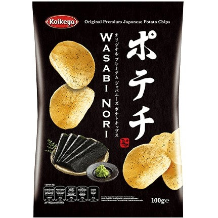 Koikeya Wasabi Nori Flavour Potato Chips 湖池屋薯片芥末口味100g