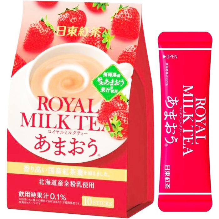 Nitto Black Tea Royal Milk Tea Strawberry Flavour 日东红茶草莓味奶茶 10st 140g