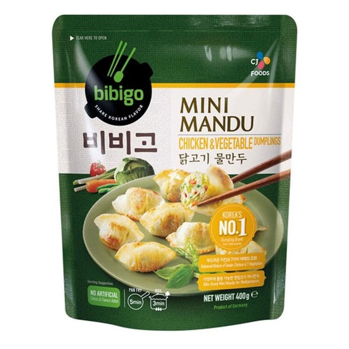 CJ Bibigo Mini Mandu Chicken & Vegetables Dumplings 希杰必品阁迷你鸡肉蔬菜饺子 400g