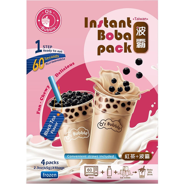 O's Buddle Instant Boba Pack Black Tea Flavour 台湾波霸珍珠奶茶红茶口味 65g*4packs