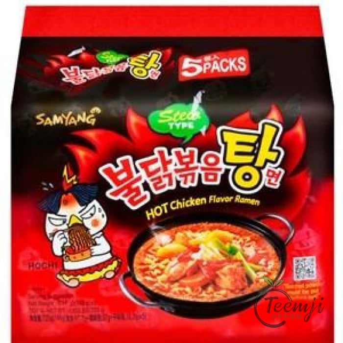 Samyang Hot Chicken Flavor Ramen (Stew Type) 145G X 5 Noodle