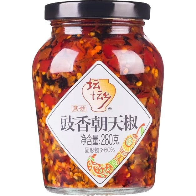 TanTanXiang Pickled Chili with Fermented Beans 坛坛乡豉香朝天椒 280g