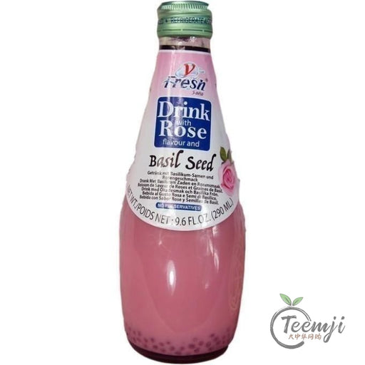 V-Fresh Drink With Rose Flavour And Basil Seed 290Ml