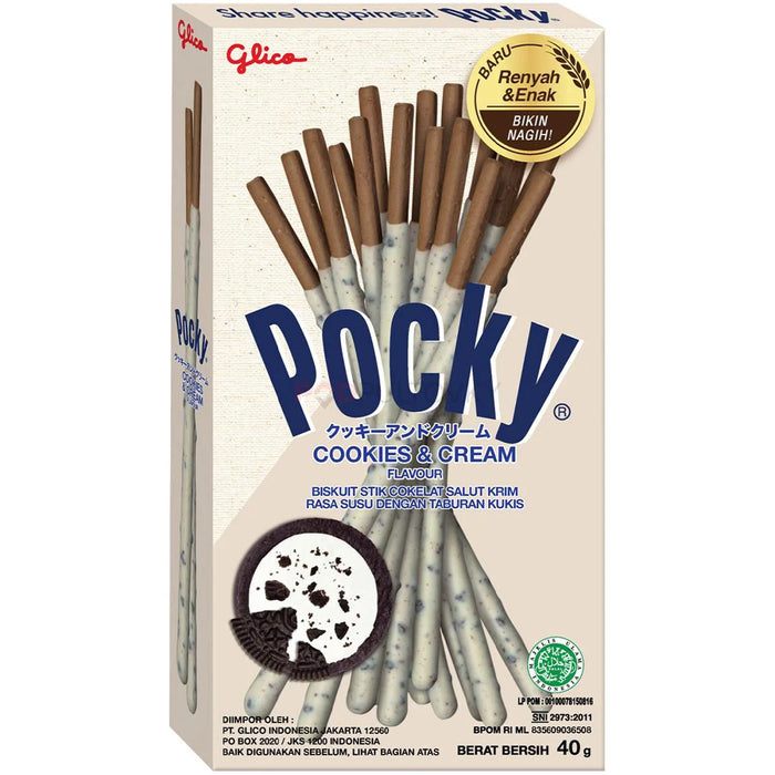 Glico Pocky Cookies Cream Taste 格力高百奇曲奇巧克力饼干 45g