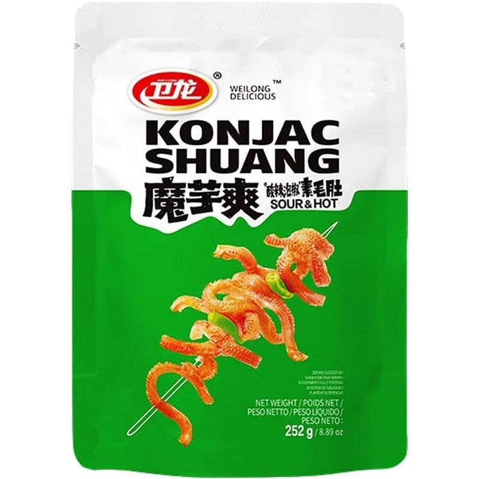 Wei-Long Spicy Konjac Sour Hot Flavour 卫龙魔芋爽酸辣泡椒素毛肚 252g