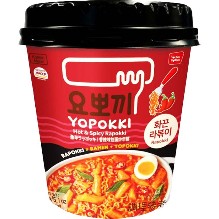 Youngpoong Yopokki Hot Spicy Rapokki Cup 香辣味拉面炒年糕 145g